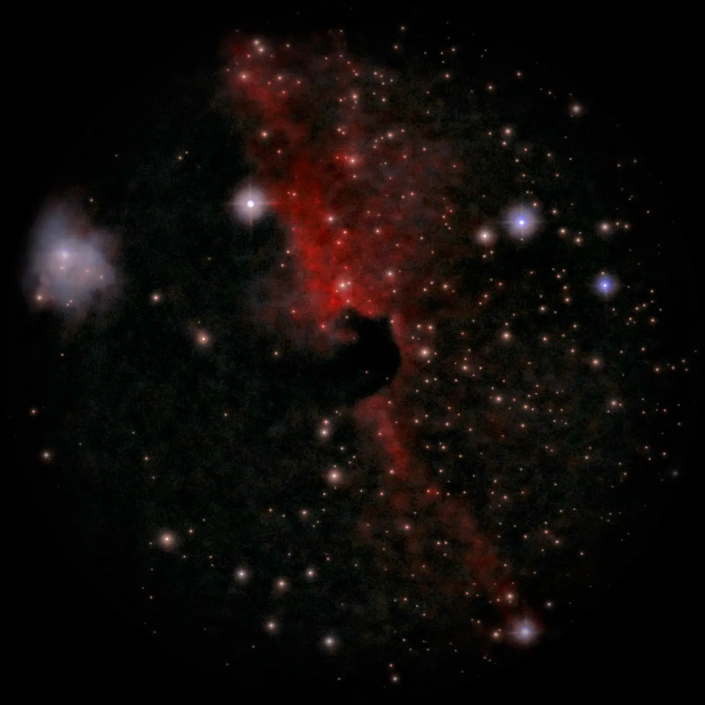 Nébuleuse de la Tête de Cheval, IC 434, 13 min de pose la plus longue