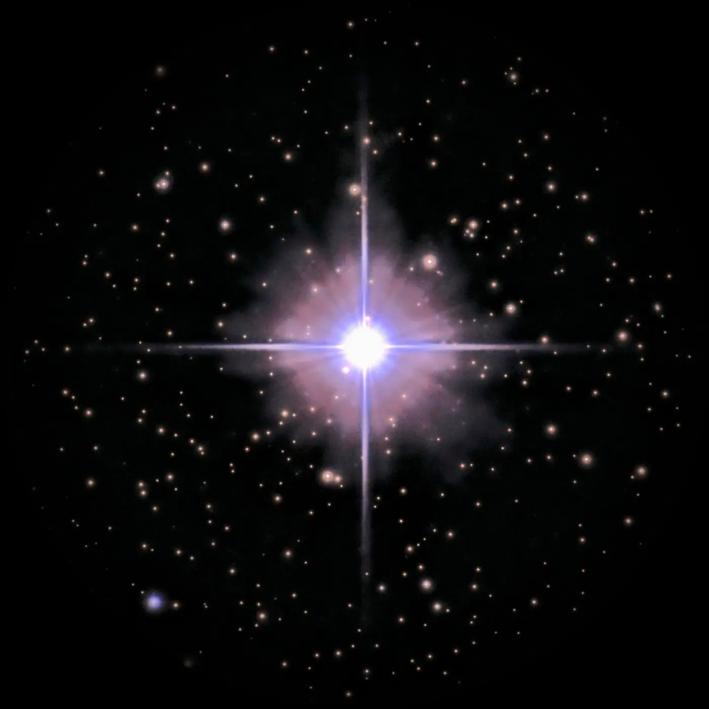 Véga (α Lyrae), 5 min de pose la plus longue