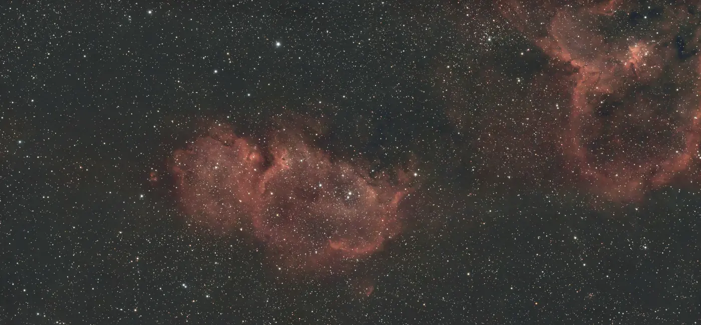 IC 1805 · IC 1848, Le Cœur et l'Âme dans la constellation Cassiopée, photographie de l'auteur