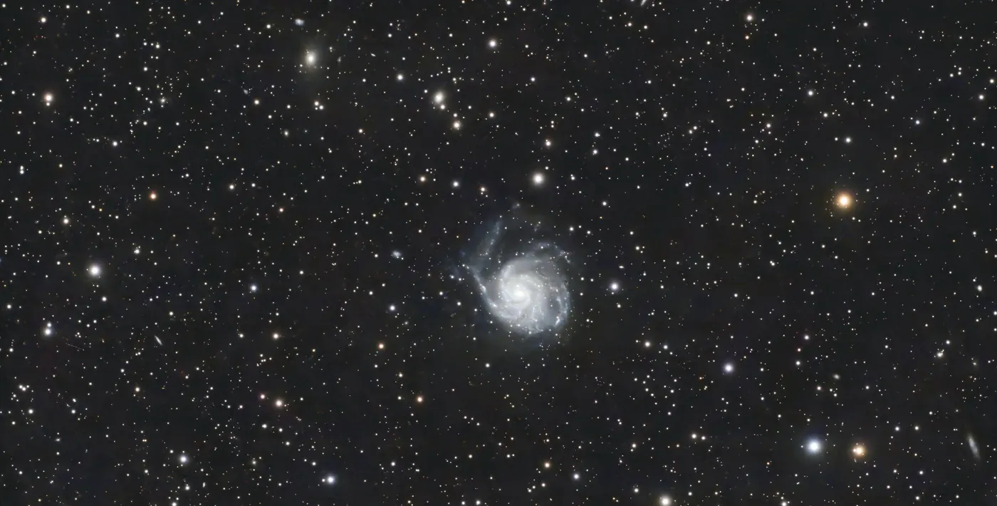 Galaxie du Moulinet, M101, 2 h 40 de pose la plus longue
