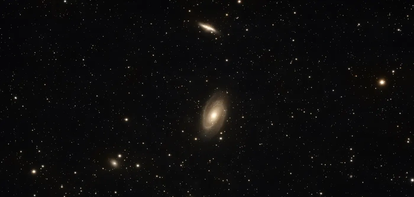 Galaxies de Bode et du Cigare, prise du 8 avril 2026, 1 h 11 de pose