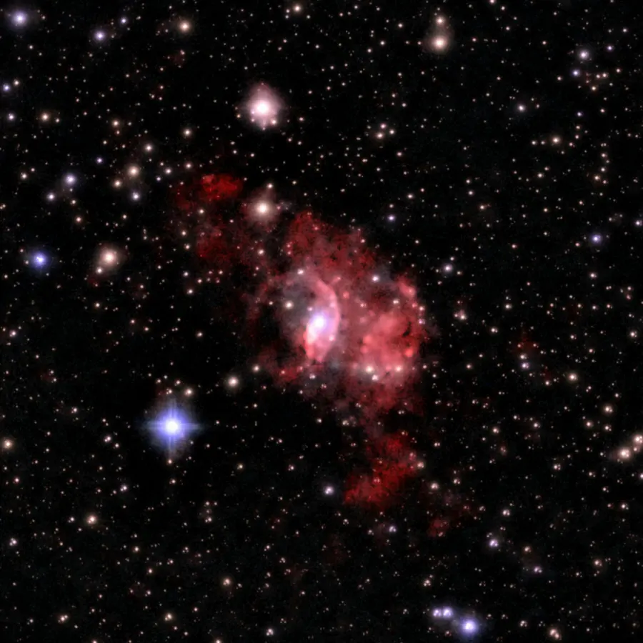 NGC 7635, Nébuleuse de la Bulle, dans la constellation Cassiopée