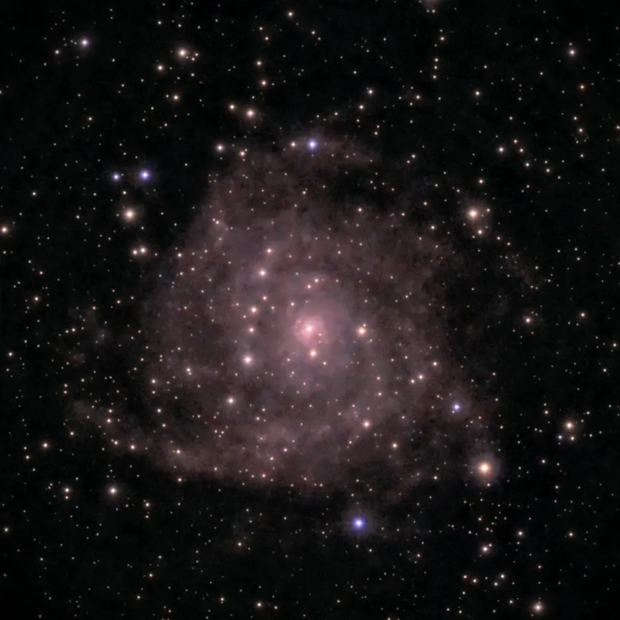 IC 342, Galaxie Cachée, dans la constellation Girafe