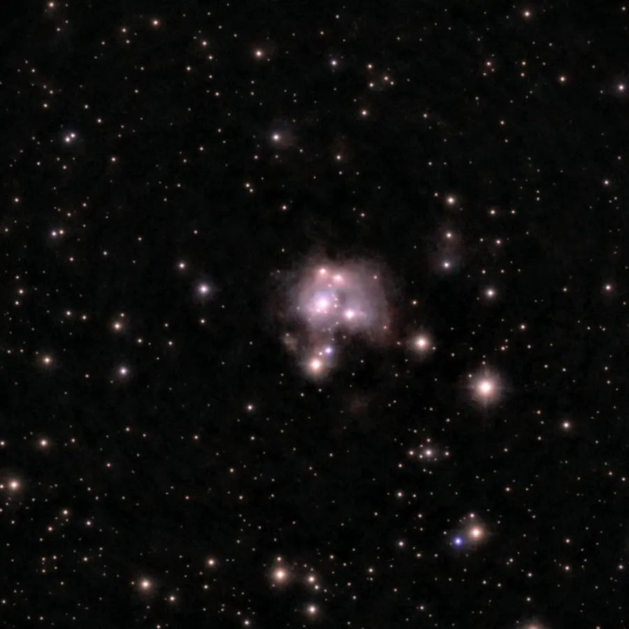 NGC 7129, Amas et nébuleuse par réflexion, dans la constellation Céphée