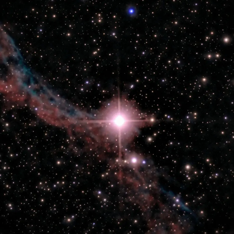 NGC 6960, Dentelles du Cygne, voile ouest, dans la constellation Cygne